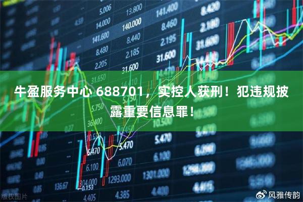 牛盈服务中心 688701，实控人获刑！犯违规披露重要信息罪！